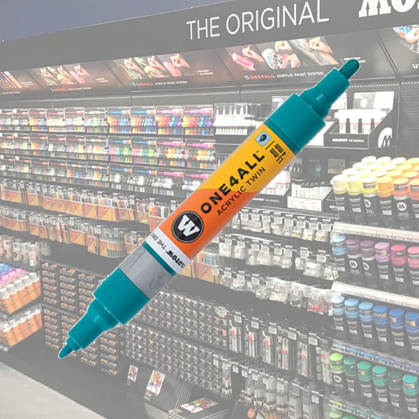 Molotow Acrylic Marker One4All Twin 1,5/4mm 235 Turquoise