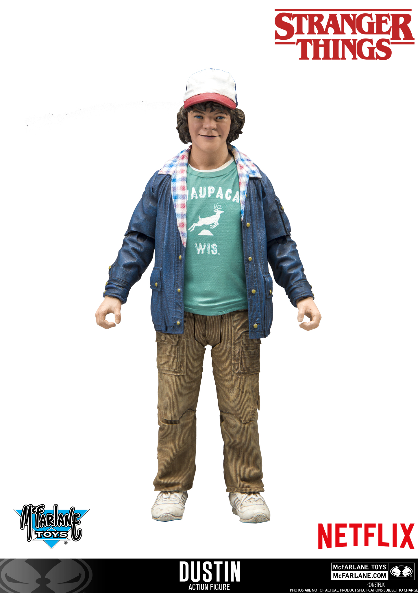 Stranger Things Action Figure Color Tops Dustin 15cm
