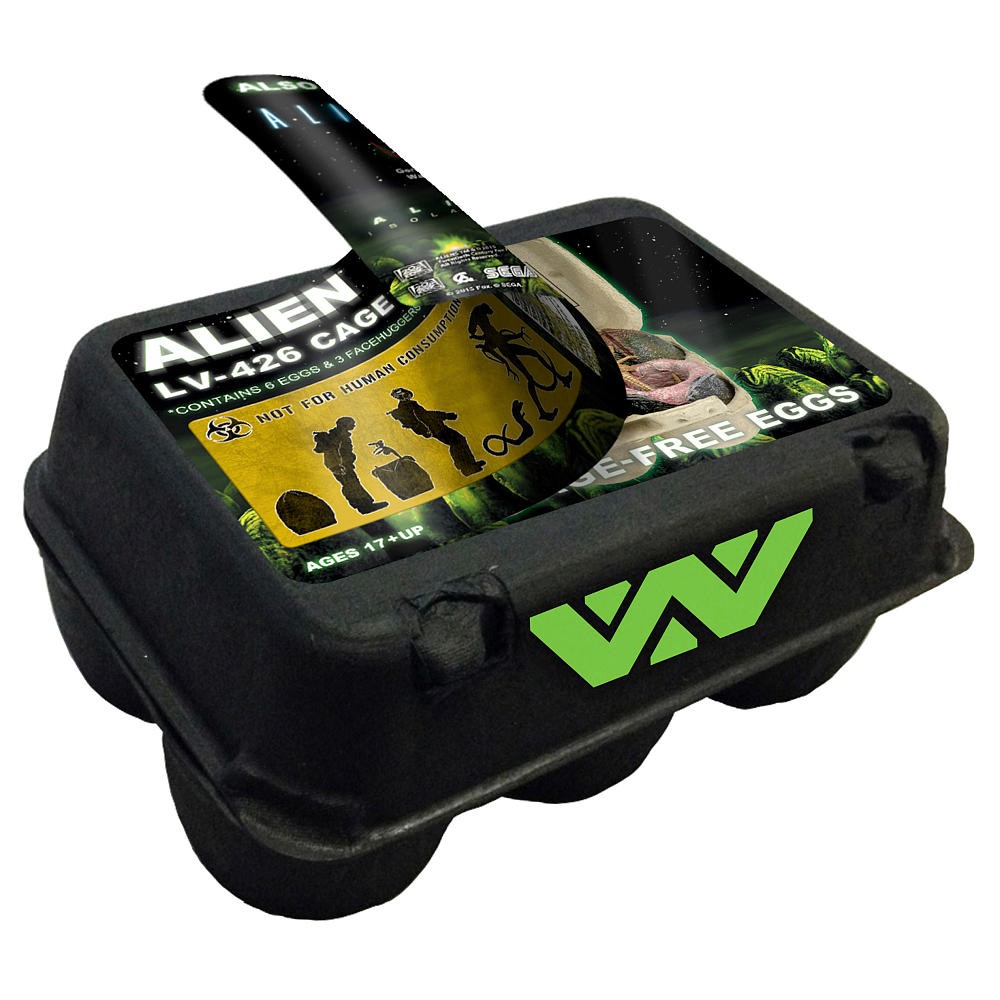 Aliens Set 6 Xenomorph Egg + Facehugger Glow In The Dark