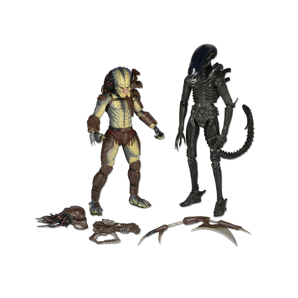 Alien VS Predator 2 Pack + Mini Comic 18cm Dark Horse Exclu