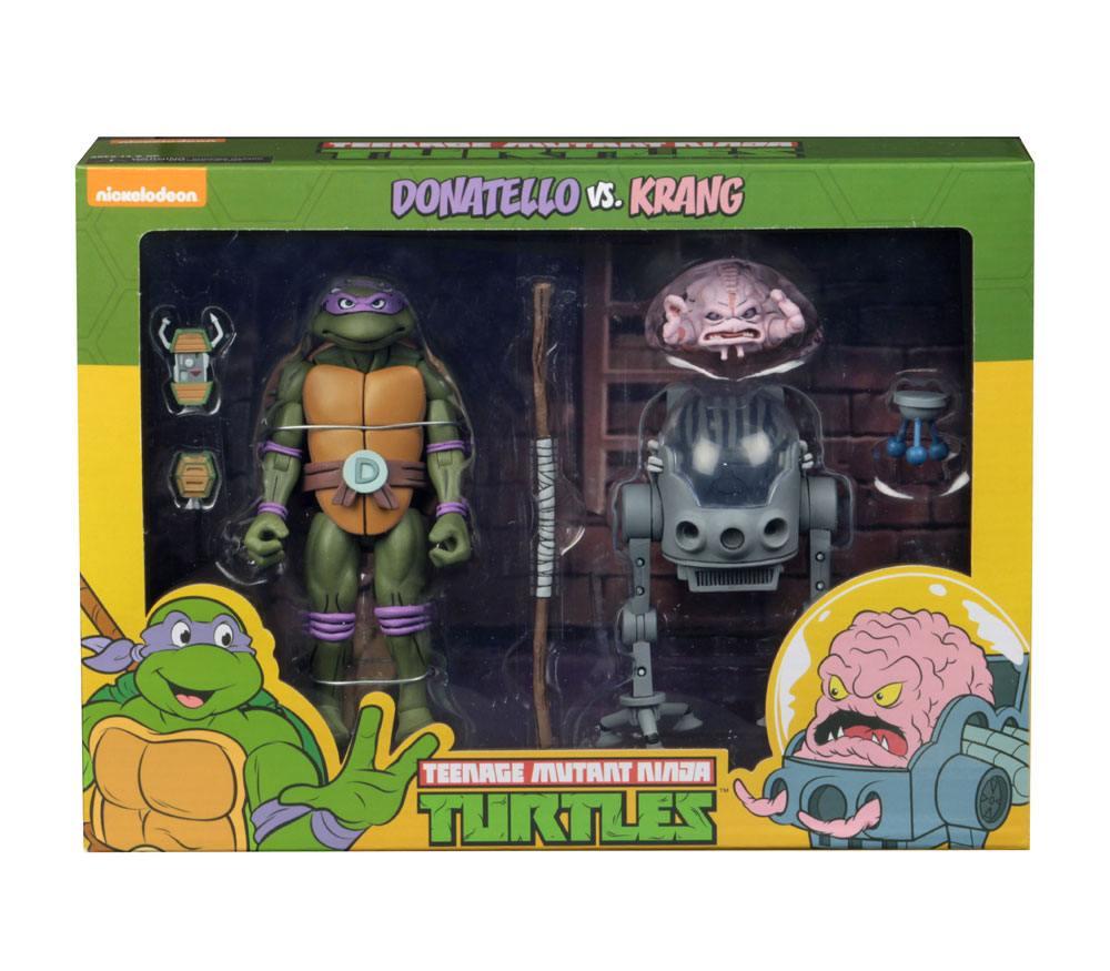 TMNT Tortues Ninja 2-Pack Donatello & Krang In Bubble 18cm