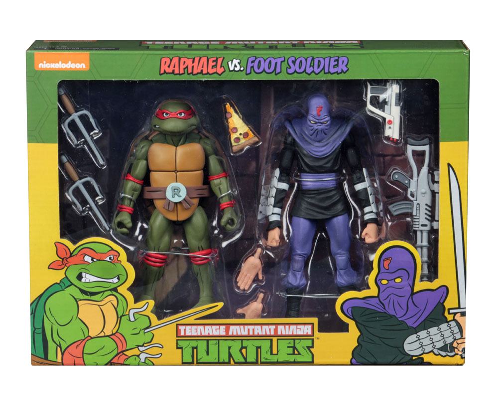 TMNT Tortues Ninja 2-Pack Raphael & Foot Soldier 18cm