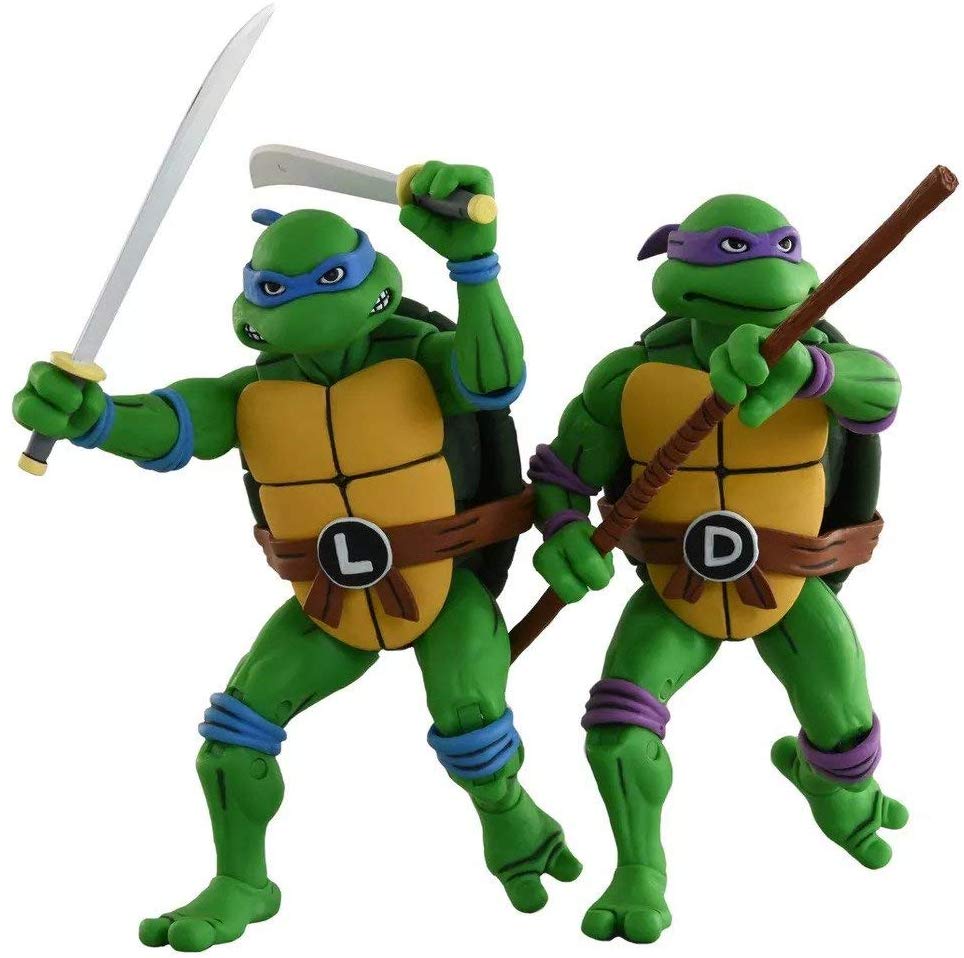 TMNT Tortues Ninja Cartoon Ser 2 2-Pack Leonardo &Donatello 18cm