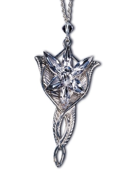 LOTR Le Seigneur des Anneaux Pendentif d'Arwen Etoile du soir Argent