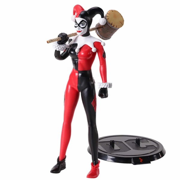 DC Bendyfig Figure Flexible Harley Quinn Jester Outfit 19cm