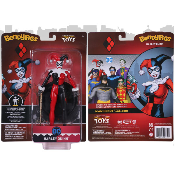 DC Bendyfig Figure Flexible Harley Quinn Jester Outfit 19cm