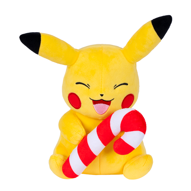 Pokemon Seasonal Plush 20cm Holiday Pikachu With Candy Cane W6