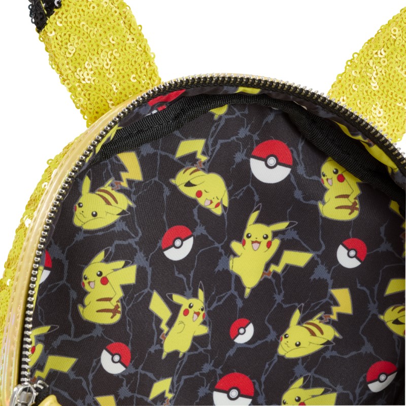 Pokemon Loungefly Mini Sac A Dos Sequin Pikachu Cosplay