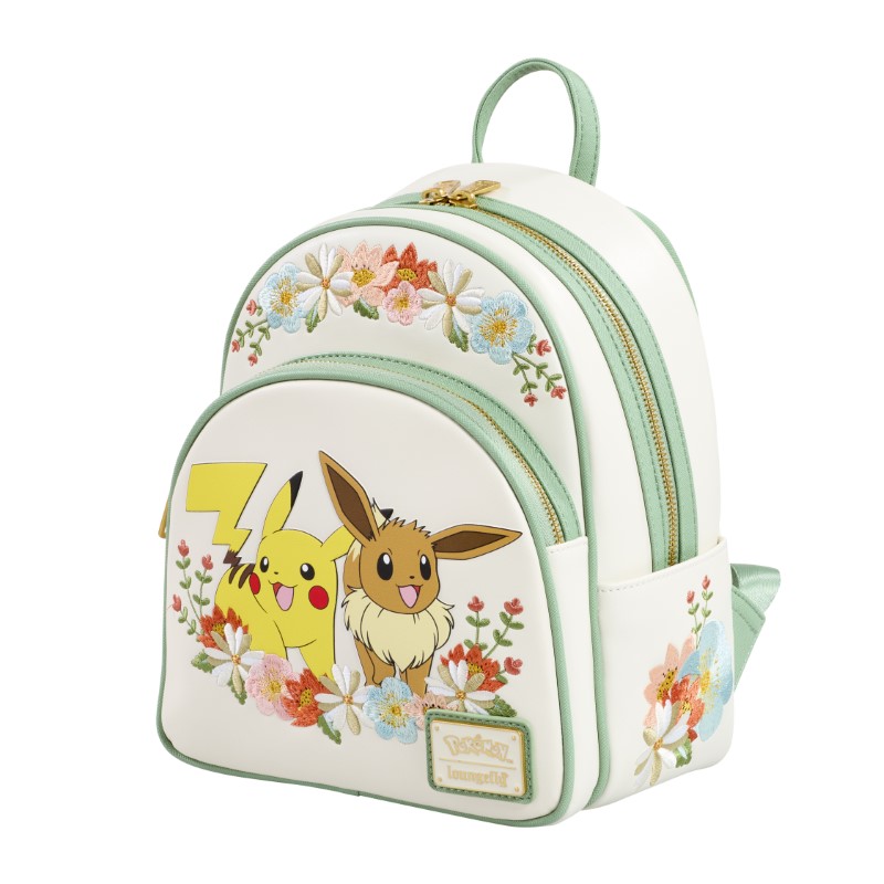 Pokemon Loungefly Mini Sac A Dos Pikachu & Eevee Floral