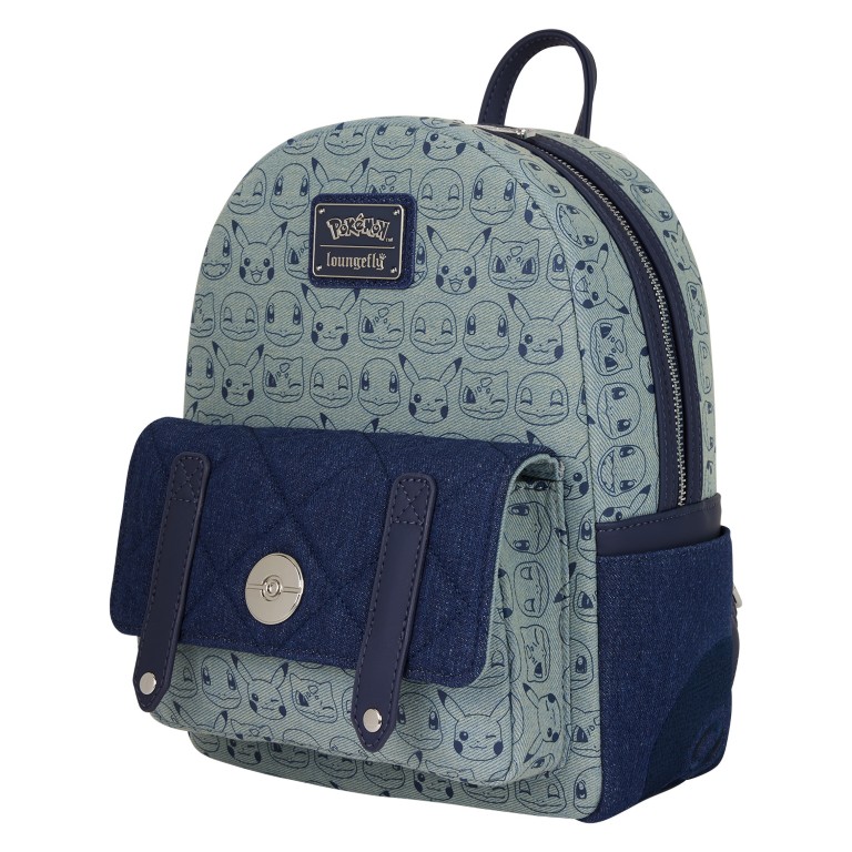 Pokemon Loungefly Mini Sac A Dos Faux Denim 
