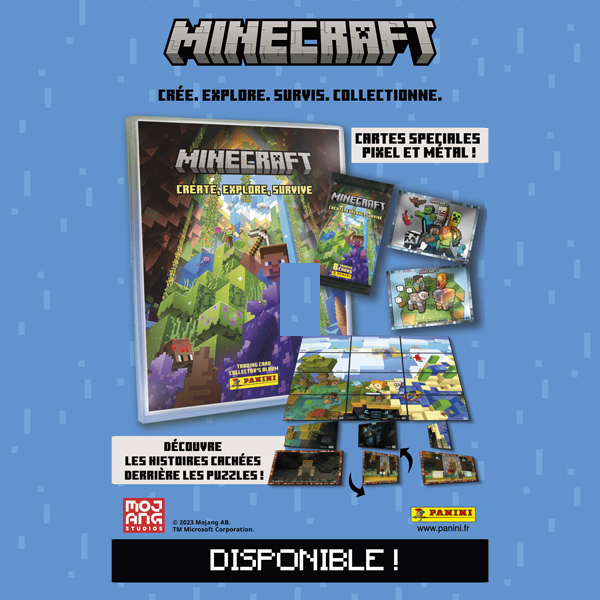 Minecraft Trading Cards Serie 3 Starter Pack 1 Classeur 2 Pochettes 