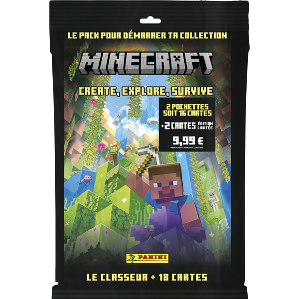 Minecraft Trading Cards Serie 3 Starter Pack 1 Classeur 2 Pochettes 