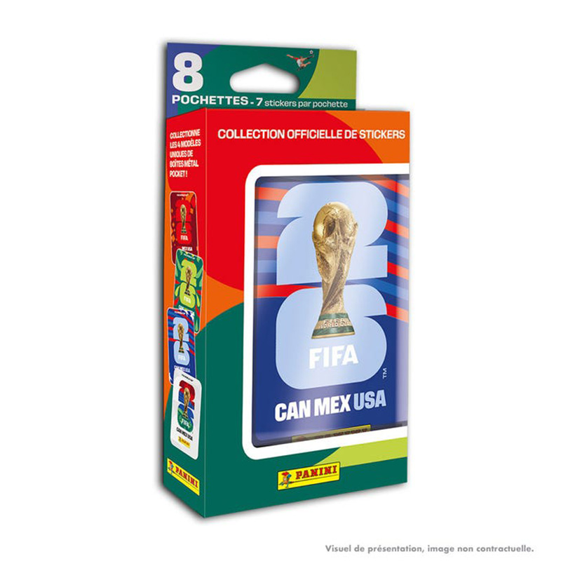 Coupe Du Monde Fifa 26TM Panini Stickers Boite Métal Mini 8 Pochettes
