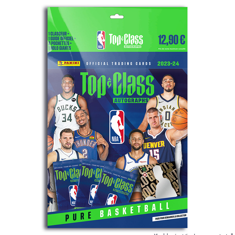 Panini Top Class NBA 2024 TC Starter Pack Classeur +3 Poch + 1 Carte Holo