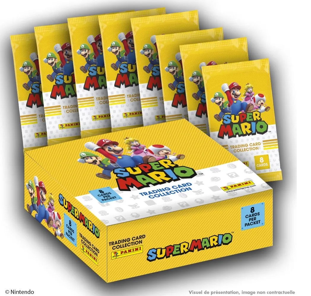 Panini Super Mario Trading Cards 18 Pochettes 144 Cartes