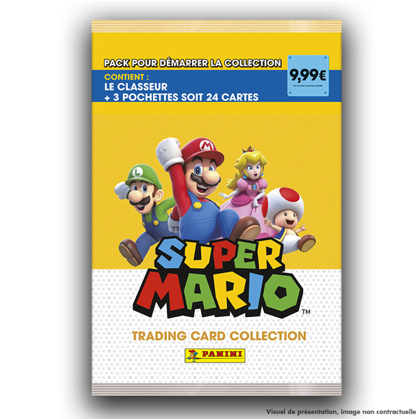 Panini Super Mario Trading Card Starter Pack 1 Classeur + 3 Pochettes