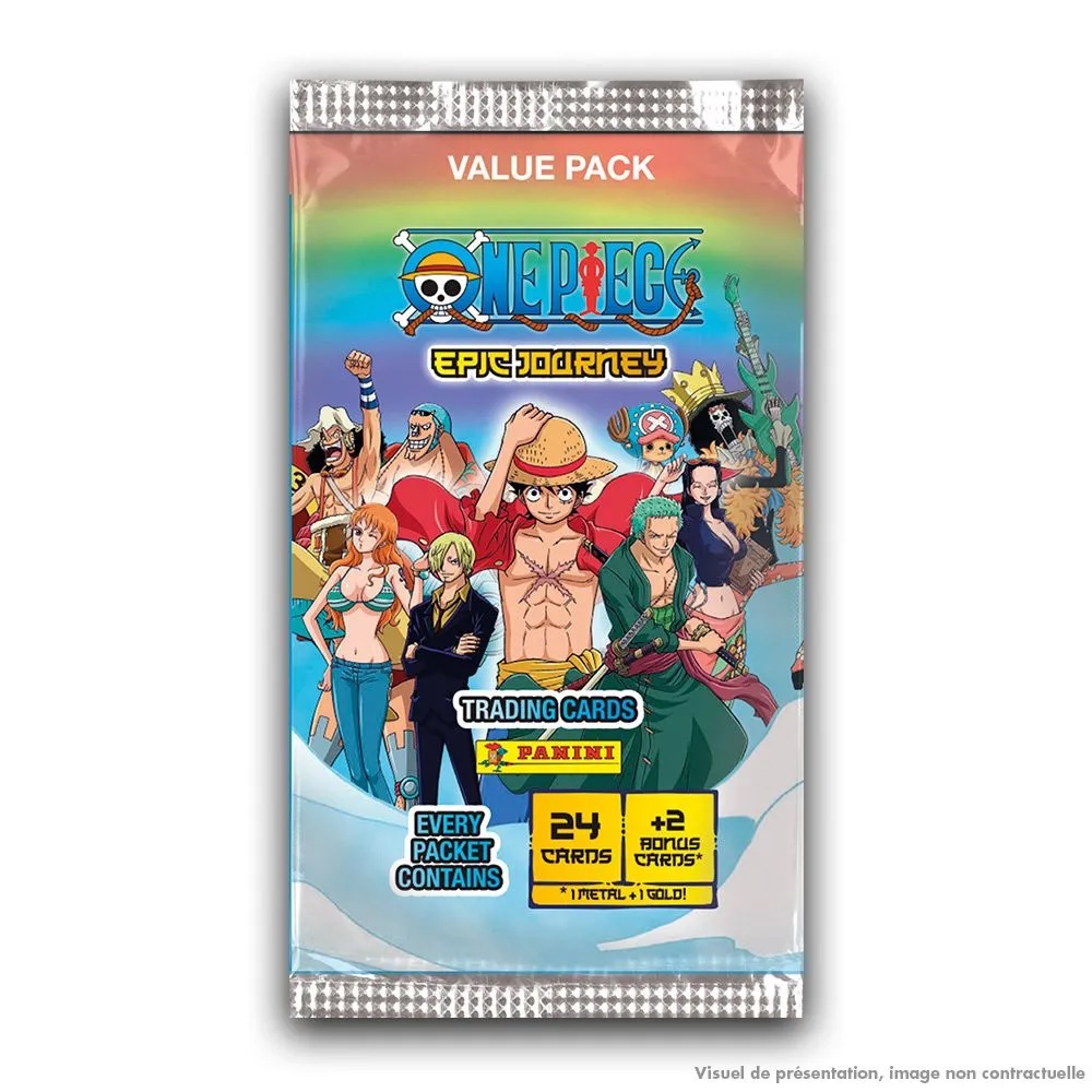 Panini One Piece Trading Cards Value Pack 26 Cartes Avec 2 Bonus