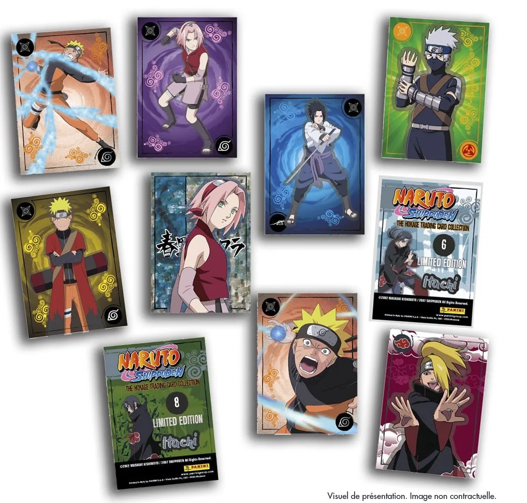 Panini Naruto Trading Cards 18 Pochettes 144 Cartes