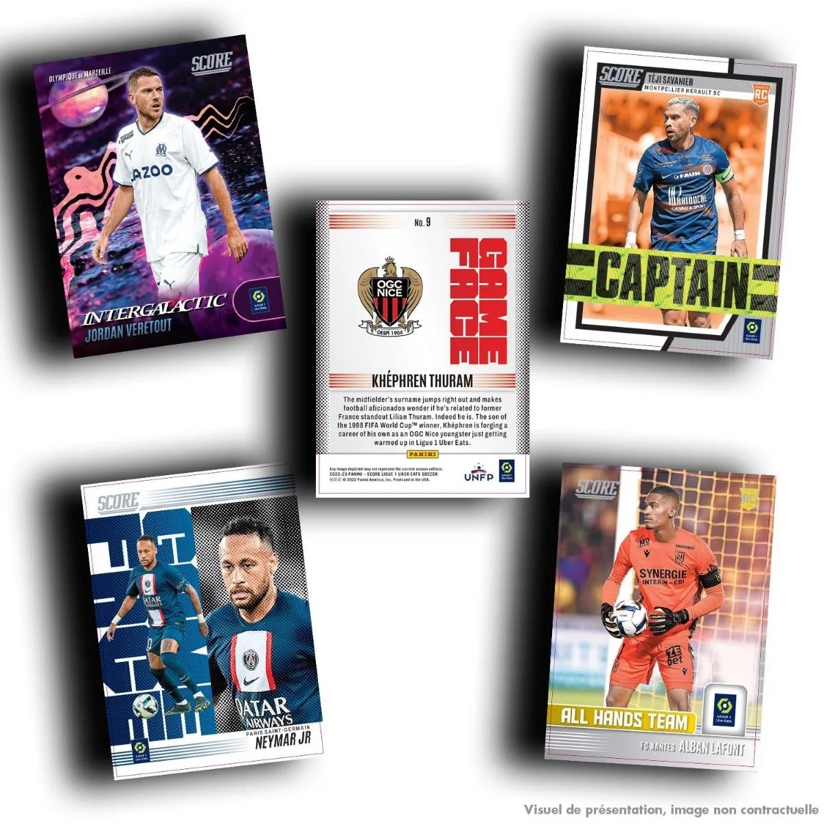Panini Soccer Trading Cards Score Ligue 1 Uber Eats 2022 2023 12 Fat Pack 360 Cartes