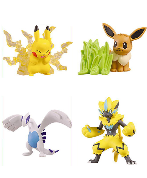 Pokemon Gashapon Capsule Act Movie 2018 Set De 4pcs