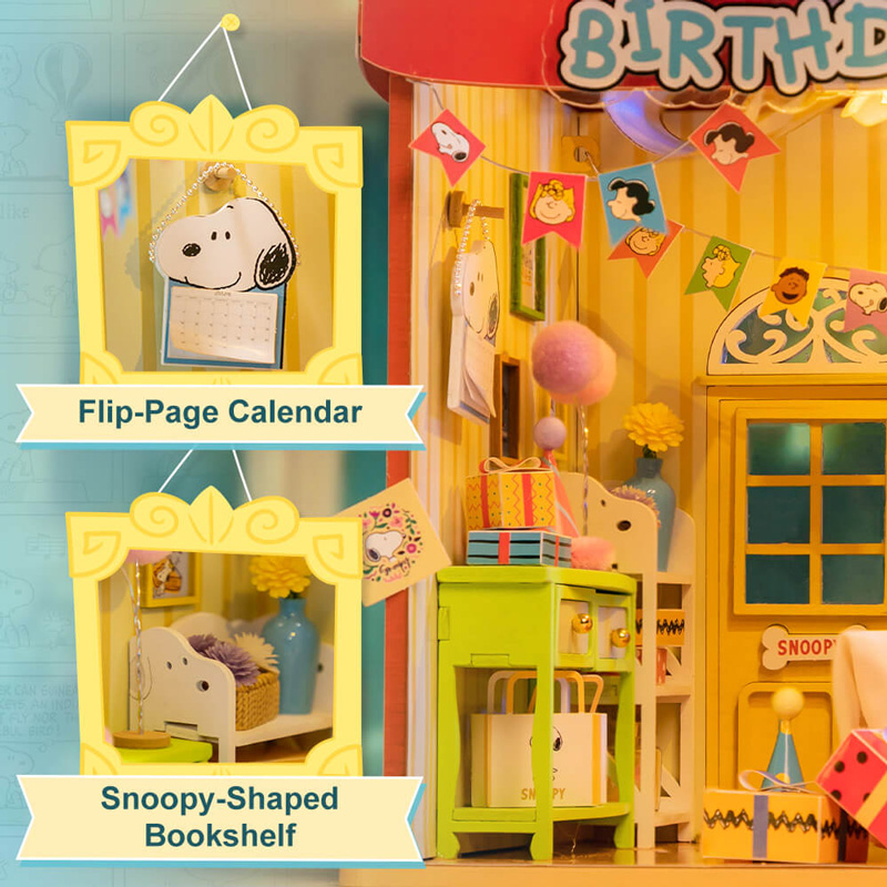 Snoopy Puremind Wooden Kit Snoopy Birthday Party