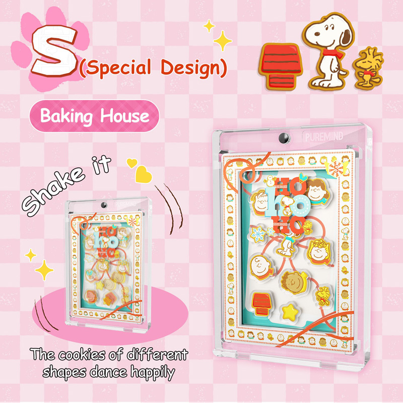 Snoopy Puremind Wooden Mini Art Snoopy Magnetic Case Blind Box Asst 10pcs