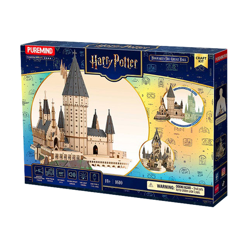 Harry Potter Puremind Wooden Scene Hogwarts The Great Hall Light Up And Sound 