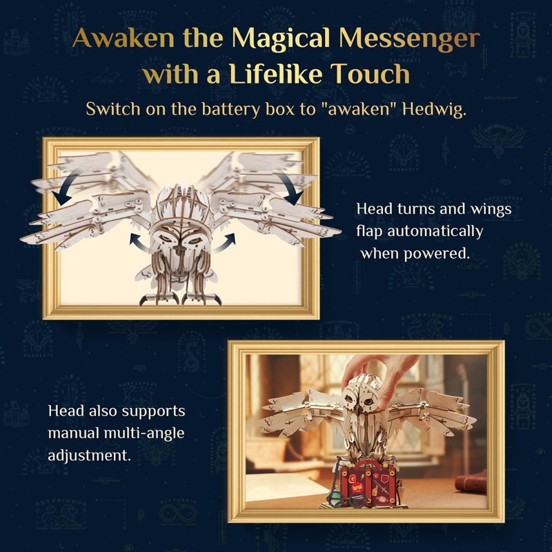 Harry Potter Puremind Wooden Magic Collectibles Hedwig Moving
