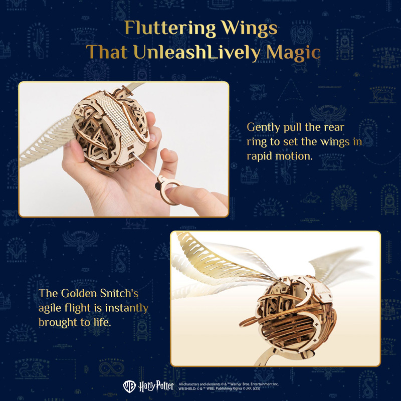 Harry Potter Puremind Wooden Magic Collectibles Golden Snitch