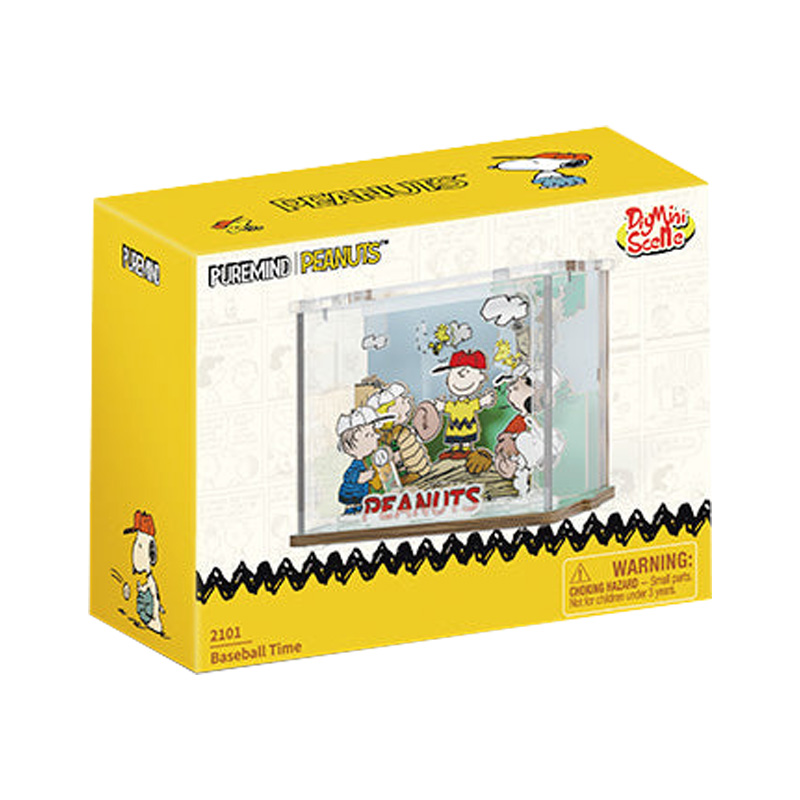 Snoopy Puremind DIY Mini Scene Snoopy Baseball Time