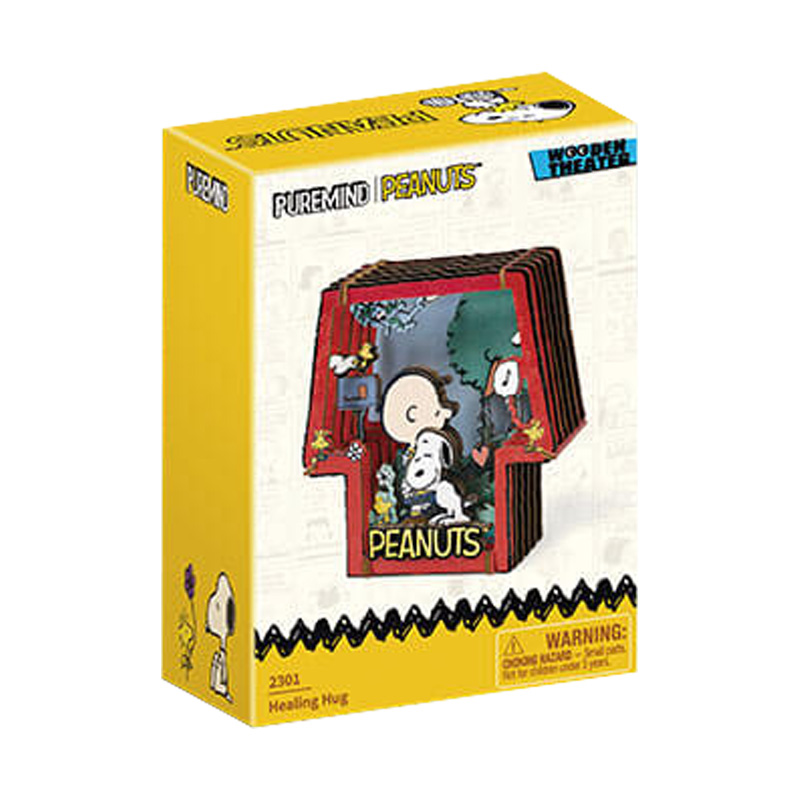 Snoopy Puremind Wooden Theater Snoopy Healing Hug