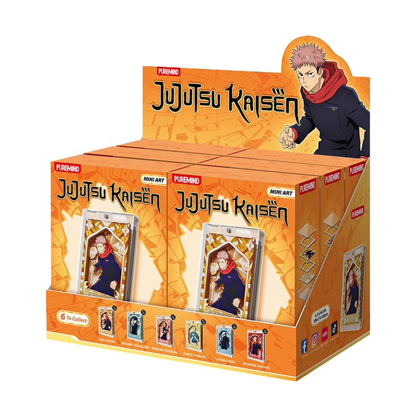 Jujutsu Kaisen Puremind Mini Wooden Art Magnetic Case Blind Box Asst 6pcs