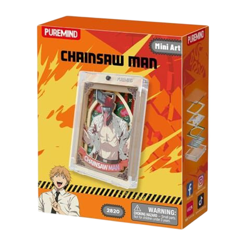 Chainsaw Man Puremind Mini Wooden Art Magnetic Case Blind Box Asst 10pcs