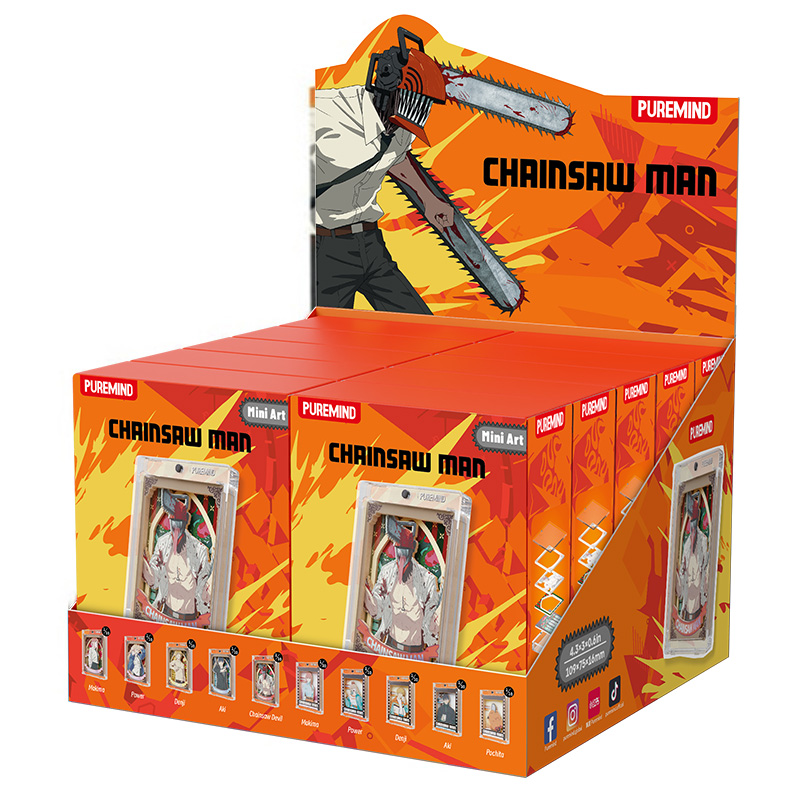 Chainsaw Man Puremind Mini Wooden Art Magnetic Case Blind Box Asst 10pcs