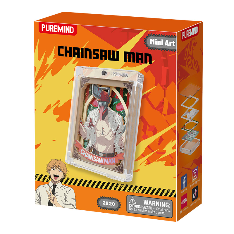 Chainsaw Man Puremind Mini Wooden Art Magnetic Case Blind Box Asst 10pcs