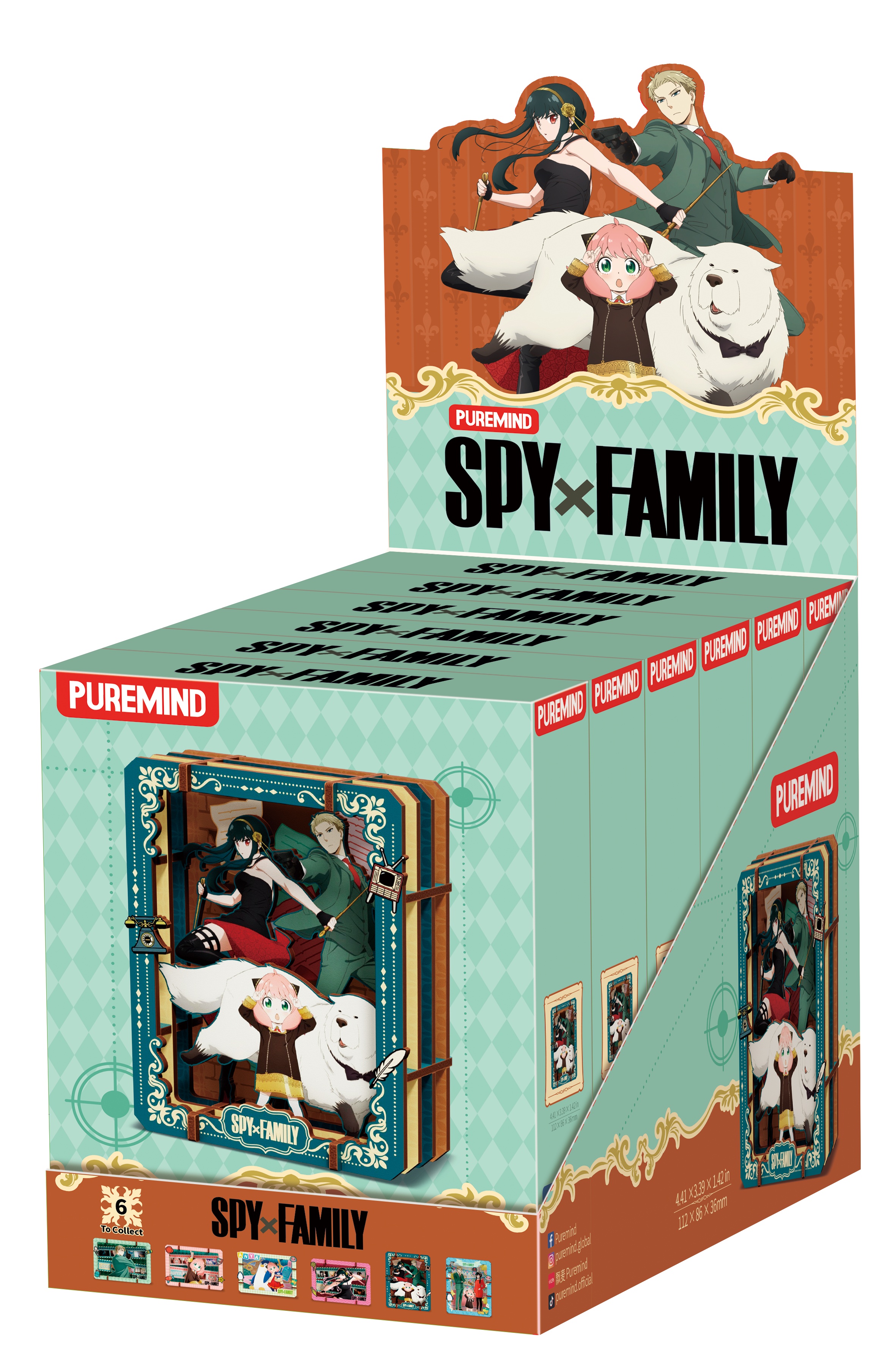 Spy X Family Puremind Wooden Gallery S Family Mission Blind Box Asst 6pcs