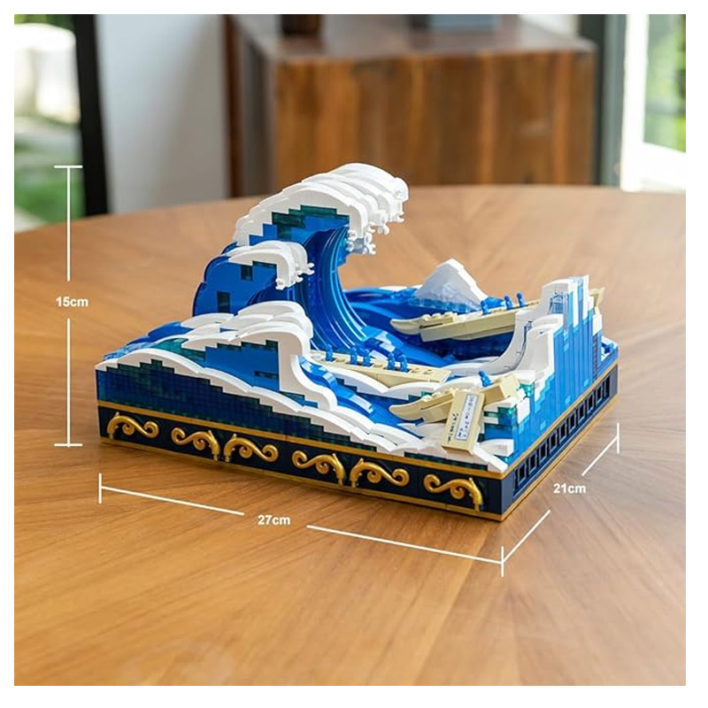 Japan Ukiyo-E Pantasy Kanagawa Surfing 15cm Set A Construire 