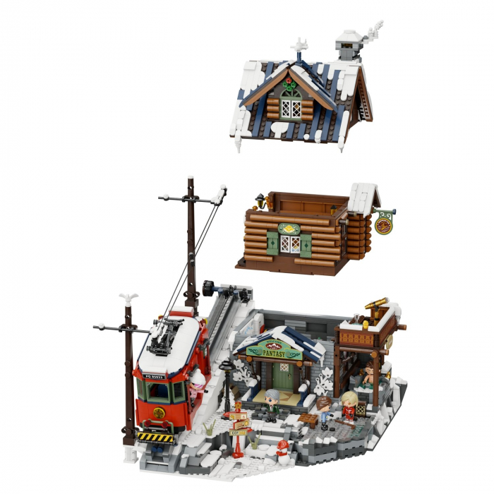 Retro Collection Pantasy Summit Cabin Chalet Des Montagnes 38cm