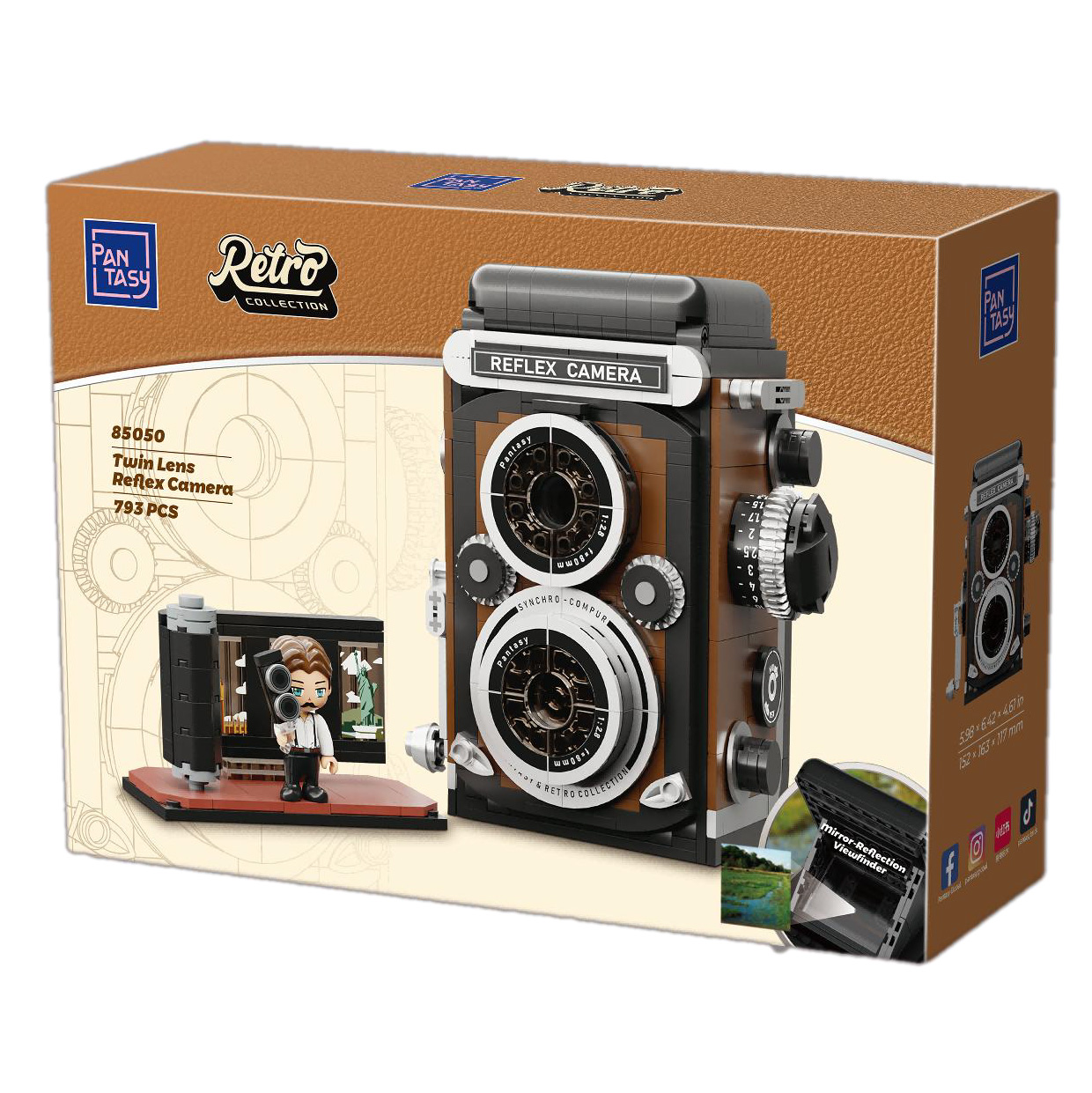 Retro Pantasy 85050 Twin Lens Reflex Camera 16cm