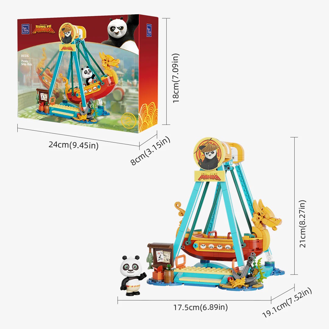 Kung Fu Panda Adventure Park Pantasy Pirate Ship Ride 21cm