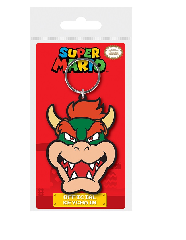 Super Mario Porte Cle Gomme Bowser Tete