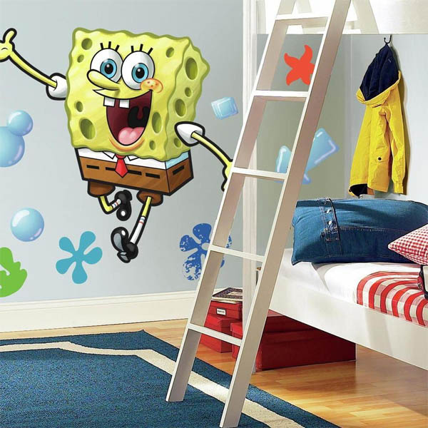 Nickelodeon Sticker Mural Geant Spongebob 96X76Cm