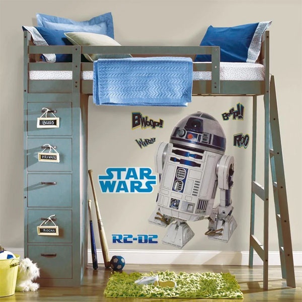 Star Wars Sticker Mural Geant Classic R2D2 59X91cm