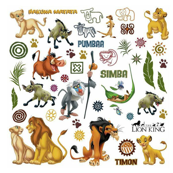 Disney Stickers Muraux Moyens Lion King 03X28cm