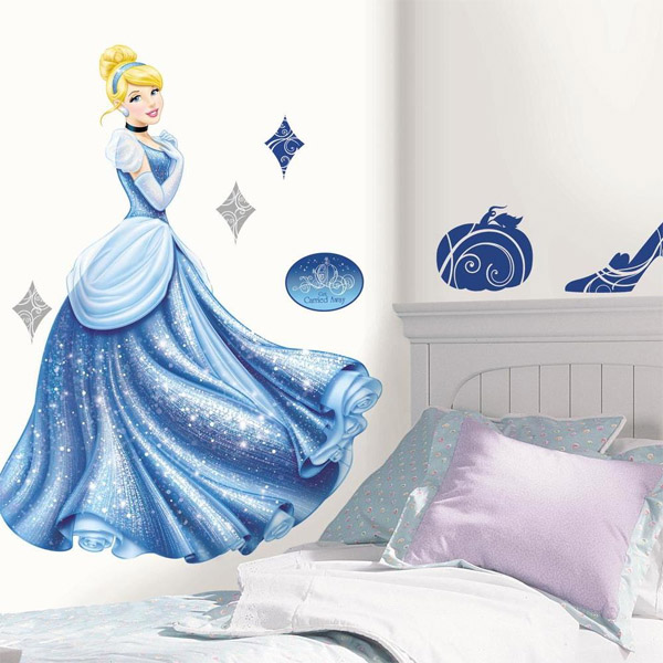 Disney Sticker Mural Geant Princess Cendrillon / Cinderella Glamour 101X74cm