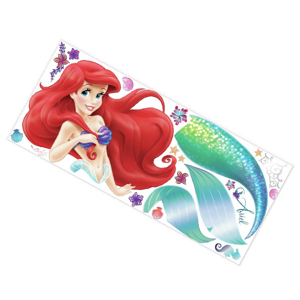 Disney Sticker Mural Geant Petite Sirene / Little Mermaid 97X79cm