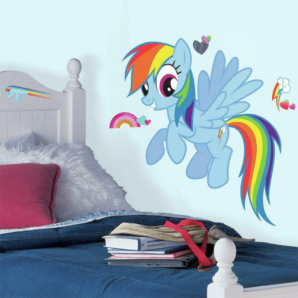 My Little Pony Sticker Mural Geant Rainbow Dash 63X76Cm