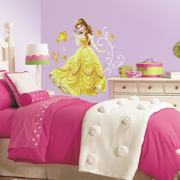 Disney Sticker Mural Geant Princess Belle 74X99cm