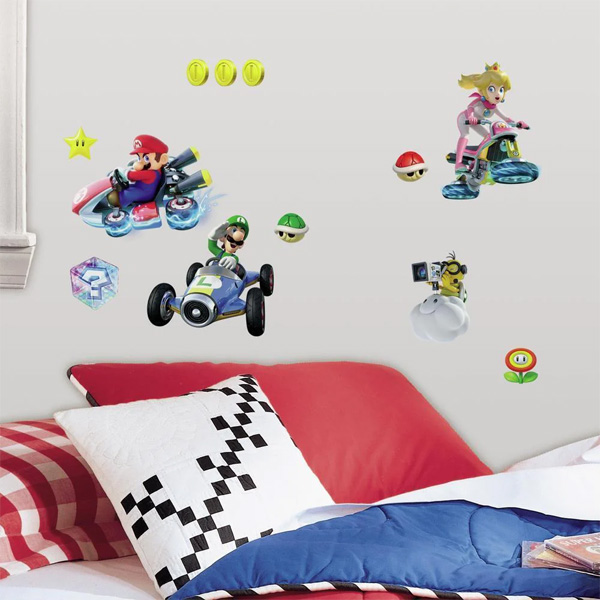 Nintendo Stickers Muraux Moyens Mario Kart 8 46X25cm