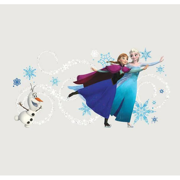 Disney Sticker Mural Geant Frozen Elsa, Anna & Olaf 81X40Cm